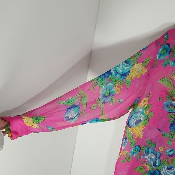 {Adrienne Vittadini} Vintage 80s Set: Jacket and Blouse Floral Print - Picture 16 of 17